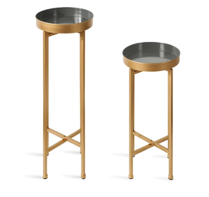 Metallic End <b>Table</b> Trending Black Powder Coated <b>Side</b> <b>Table</b> Set of Three Trendy Coffee <b>Table</b> Modern Design Furniture - Product Image 5