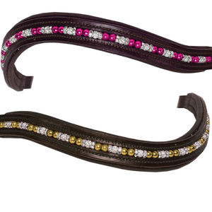 Bandeaux en cuir véritable en nylon équestre de haute qualité équipement d'équitation de qualité supérieure en différentes couleurs, y compris noir marron - Product Image 3