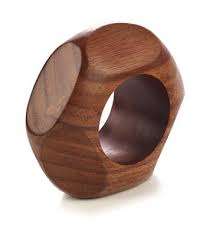 Lot de 4 ronds de serviette en bois faits à la main et bougeoirs en métal personnalisés Acube Industries Meilleure vente Festival Home Decor - Product Image 5