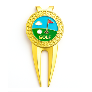 Outil de réparation de divots de golf portable, étanche, en métal émaillé, design personnalisé, cadeaux souvenirs de club sportif à prix abordable - Product Image 5