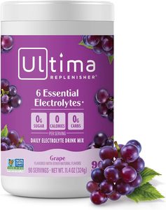 Ultima Replenisher – Mélange de poudre de boisson électrolytique quotidienne – Sans sucre – Raisin, 90 portions - Product Image 1