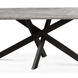 Mueble de sala de estar Vintage de lujo moderno, mesa de comedor Industrial Rectangular con parte superior de mármol de cerámica, pata de hierro de Metal plegable - Product Image 4