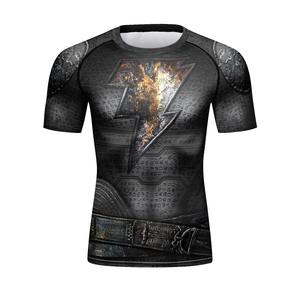Cool hommes décontracté sport Compression éruption garde à manches longues 3D imprimé MMA Jiu Jitsu BJJ T-Shirt rapide teinture chemises - Product Image 2