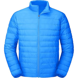 แจ็กเก็ตขนปลาปักเป้าสำหรับผู้ชายเสื้อแจ็กเก็ตกลางแจ้งสีพื้นสำหรับฤดูหนาวมีสไตล์ - Product Image 2