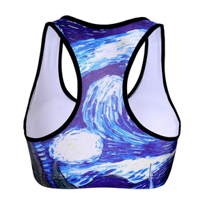 เสื้อกล้ามระบายอากาศกันกระแทกสำหรับผู้หญิงเสื้อกล้ามออกกำลังกายฟิตเนสยิมสปอร์ตบราออกกำลังกายหลังเซ็กซี่ - Product Image 4