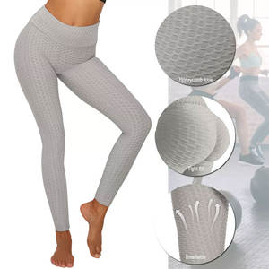 Leggings de yoga à logo personnalisé pour femmes Pantalon d'entraînement à taille haute avec contrôle du ventre pour la course et la gym - Product Image 3