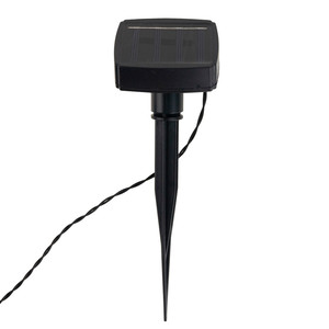 Lampes solaires de jardin en rotin à LED, 4 pièces, avec panneau solaire intégré sur poteau - Product Image 2