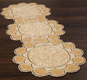 Christmas Decorative and Leaves Design Beaded <b>Runner</b> Placemat <b>Dining</b> <b>Table</b> Fancy Mat Handmade Decorative <b>Runners</b> for Wedding - Product Image 6
