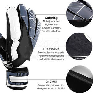 Gants de gardien de but de football respirants et légers, gants de gardien de but pour adultes, gants de gardien de but en latex durable - Product Image 3