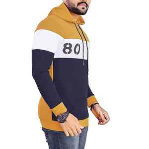 Sweat à capuche confortable pour hommes 100% coton à manches longues doublé polaire OEM ODM Logo personnalisé Fournisseur de streetwear - Product Image 3