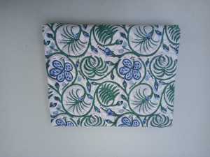 Beau bleu imprimé fleuri 5 Yards imprimé coton tissu garçon sweat rideaux cire naturelle imprimé robe faisant du matériel - Product Image 5