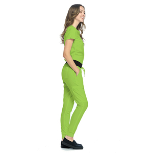 Mono elástico clásico de poliéster rayón Spandex para niñas, uniformes de Hospital, uniformes para mujeres, abrigos de laboratorio médico, uniforme de enfermera - Product Image 2