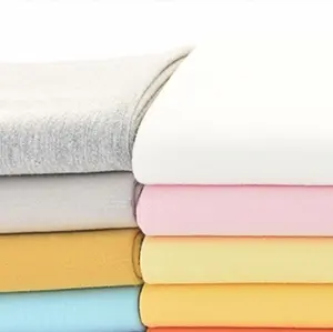 T-shirt kumaş için pamuklu jarse örgü kazak Ultra yumuşak pamuk 4.5 Oz 58 60 inç genişlik Gsm 130 Gram düz kumaş hafif
