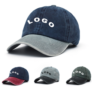 Chapeau de lavage à l'acide Vintage & chapeau en denim en détresse & chapeau de baseball personnalisé unisexe, polyester/coton broderie logo chapeaux de baseball - Product Image 3