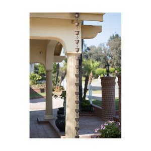 Cadena de Lluvia de Metal Martillado con Recubrimiento Negro Vintage, Más Vendida, para Canaletas, Diámetro de 30 mm, Decoración para Jardín, Hogar y Exteriores - Product Image 5