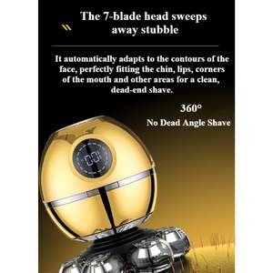 Afeitadora Eléctrica para Hombre, Afeitadora Facial Rotativa Suave Inalámbrica a Prueba de Agua IPX7, Mini Afeitadora Eléctrica de Repuesto - Product Image 2