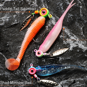 Juego de 95 señuelos giratorios con cabezas de jig y anzuelos para pesca en ríos, lagos y océanos - Señuelos duros de PVC y plomo - Product Image 5