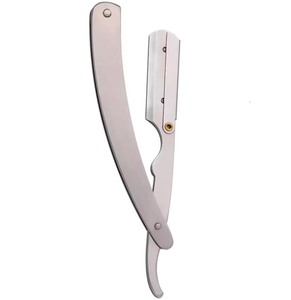 มีดโกนหนวดด้ามจับพับได้ทำจากสแตนเลสแบบใช้มือใบมีดเดี่ยวสำหรับร้านตัดผม - Product Image 6