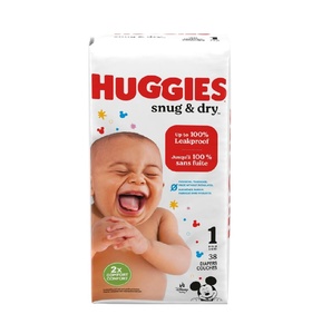Couches pour bébé Huggies Snug and Dry, douces, absorbantes, confortables, toutes tailles, pour nouveau-nés et tout-petits - Product Image 3