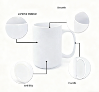 Mug à café en céramique avec logo personnalisé, 12 oz, drapeau de Haïti, tasse à thé pour la maison ou le bureau