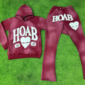 Unisex 100% Cotton Tracksuit Custom Design Embroidered Jogger <b>Hoodie</b> Sweatshirt Comfortable Wholesale Apparel for <b>Men</b> - Product Image 4