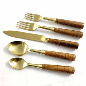 Bright Rose <b>Gold</b> Brass Handmade Colored Resin Handle Design <b>Cutlery</b> Tableware <b>Set</b> Royal Design <b>Cutlery</b> <b>Set</b> for Home - Product Image 2