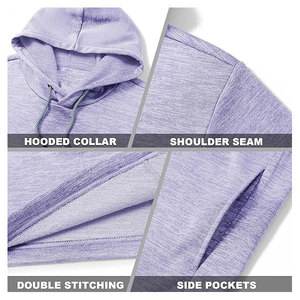 Sweat-shirt unisexe streetwear à manches longues, léger, respirant, à séchage rapide, imprimé sur mesure, best-seller, en coton et polyester extensible - Product Image 6