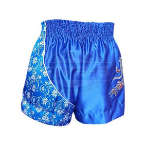 กางเกงคิกบ็อกซิ่งพิมพ์ลายโพลีเอสเตอร์สำหรับผู้ชายและผู้หญิง กางเกงมวยไทย กางเกง MMA แบบสั่งทำสำหรับขายส่ง กางเกงมวย MMA - Product Image 3