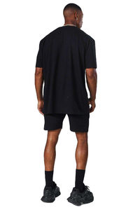 Prix de gros pour hommes d'été attrayants ensemble court à la mode avec design imprimé élégant ensembles d'été jumeaux vêtements pour hommes couleur contrastée - Product Image 2