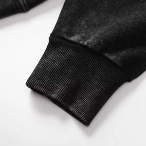 High Street Sun Fade Oversized Vintage Cotton Pullover Acid Wash Hoodie Tallas grandes Sudaderas con capucha para hombre Sudaderas - Product Image 5