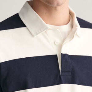 Camisetas de Rugby Gruesas y Pesadas 100% Algodón, Logotipo Personalizado, Camisetas Polo Clásicas de Manga Larga para Hombre, Ropa de Equipo de Alta Calidad, Camiseta Polo de Rugby - Product Image 5