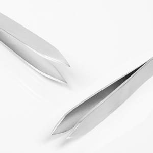 Pinzas para cejas Acero inoxidable inclinado Depilación de trabajo precisa de alta calidad Acabado de logotipo personalizado duradero ecológico - Product Image 4