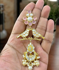Designer Traditional Wear <b>Jhumka</b> <b>Earrings</b> Best Quality With Gold Tone Perfect for Wedding Wear Occasions For Women - Product Image 3