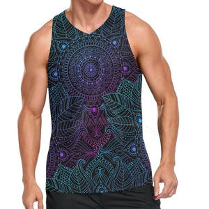 Camiseta sin Mangas de Algodón 100% Tejida para Hombre, Sublimada, de Secado Rápido, Transpirable, para Ejercicio, Personalizable, de Alta Calidad, OEM - Product Image 2