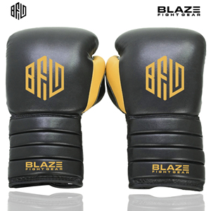 Gants de boxe avec sangles de poignet à lacets pour sparring Kickboxing et Muay Thai Gant d'entraînement Cuir de vachette véritable - Product Image 4