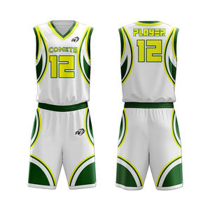 Venta caliente ligero uniforme de baloncesto transpirable y nuevo diseño para deportes de verano conjunto de impresión por sublimación - Product Image 1