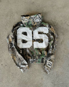 Sudadera con capucha básica de manga larga de gran tamaño para hombre personalizada sudaderas con capucha de alta calidad bordadas Vintage desteñidas para invierno - Product Image 2