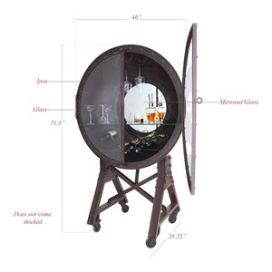 Mueble Bar Industrial Alto para Uso en Interiores/Exteriores, Cafés, Hoteles, Gimnasios, Sótanos - Diseño Moderno, Duradero y Ecológico - Product Image 3