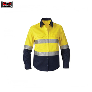 Monos reflectantes personalizados OEM al por mayor, conjuntos de uniformes de trabajo de alta visibilidad, ropa de trabajo de ingeniero de seguridad duradera - Product Image 2