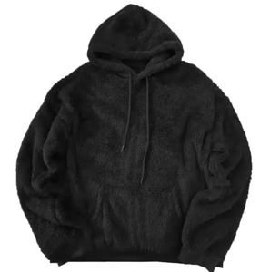 Venta al por mayor a granel bolsillo personalizado cómodo bordado 600 GSM algodón cadena 100% sudaderas con capucha de lana - Product Image 2