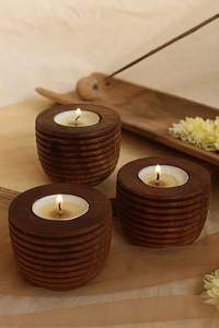 Bougeoirs en bois - Product Image 6