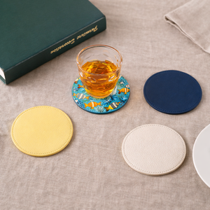 Sous-verres en cuir PU personnalisés avec logo, promotionnels, cadeaux à offrir, sublimation, bon marché - Product Image 1