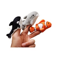 Marionnettes de doigt en gros pour enfants : poulpe, requin, animaux marins – Idéales pour l'interaction parent-enfant