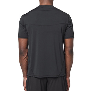 Healy Simple Pure Black Shirt 100% Cotton Men Daily Casual Short Sleeve <b>T</b> Shirt Crew Collar Breathable Lightweight - Product Image 3