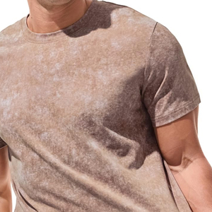 Camiseta de lavado ácido informal y para exteriores para hombre 100% algodón de punto transpirable y de secado rápido a la venta - Product Image 5