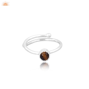 Ojo de tigre Diseñador único Anillo apilable Joyería Mayorista Hecho a mano Fino 925 Proveedor de joyas de plata esterlina - Product Image 2