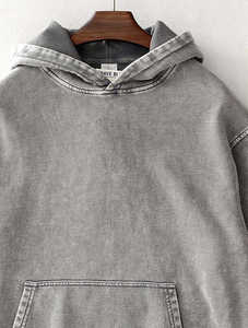 Sudaderas Extra Grandes para Hombre OEM, Sudadera Vintage, Sudadera con Capucha para Parejas, Sudadera con Lavado Ácido para Hombre, Sudaderas de Moda Urbana - Product Image 3