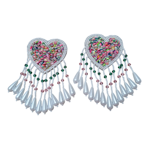 2024 Dernières boucles d'oreilles en perles de conception à l'arrière Meilleur fournisseur de bijoux d'Inde - Product Image 1