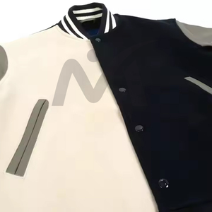 Veste de baseball OEM vierge design multicolore pour hommes logo personnalisé 100% tissu de laine coupe ample veste universitaire respirante - Product Image 5