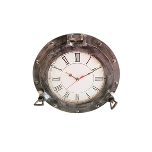 Best Price Antique Brass Polished Ships Porthole Time <b>Clock</b> - Product Image 2